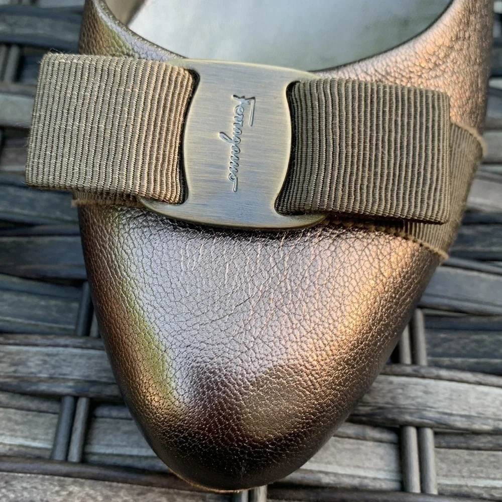 SALVATORE FERRAGAMO Leather Wedges